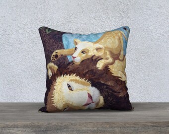 Lion and Cub Pillowcase