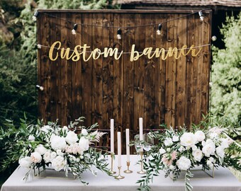 Custom banner, gold banner, bachelorette banner, bridal shower banner, party banner, custom party banner, personalized banner, custom sign