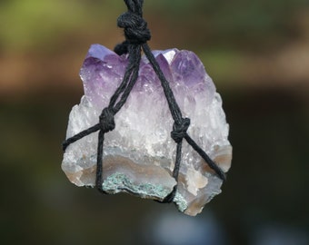Raw Amethyst Crystal Necklace