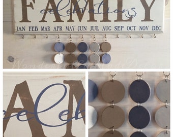 Family Celebrations Board . Family Birthday Sign . Special Dates . Family Celebrations . Family Birthday Wall Hanging