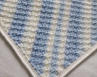 Crochet blue baby blanket, Crochet blankets for sale, baby shower gift, baby boy gift, crochet baby blanket boy