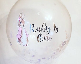 Peter Rabbit or Flopsy Personalised Party or Christening Balloon 16 Inch Balloon