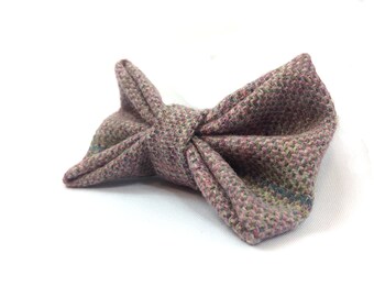 Collar Bow - Large - Yorkshire Tweed Heather