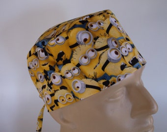 Million Minions Men's Surgical Scrub Hat with sweatband option - scrub cap, bakers hat,113+7330