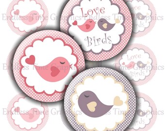 Valentine's Day Bottle Cap Images. Digital 1 Inch Circle. Be My Valentine. DIY Pendant, Badge Reel Image. Valentine Key Chian. Love Bird 248