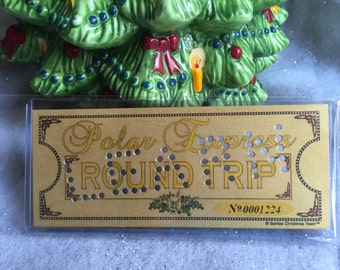Polar Express 'LEARN' Hole Punched Round Trip Keepsake Ticket