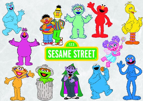 Download Sesame street vectors SVG Cut File 300 PPI