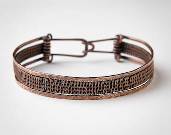 Copper Bracelet - Woven Wire Bracelet - Copper Jewelry