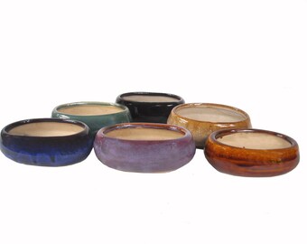 Mini Succulent Ceramic Planters Small Containers For Small Dish Gardens, Succulents Gifts Favors Five Color Choices