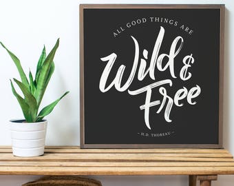 Wild & Free BLACK (2x2)