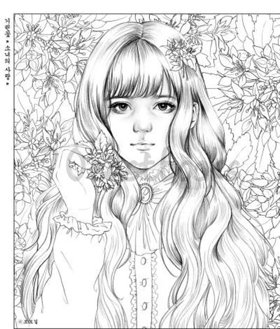 girls with poem by momo girl girls coloring book by momo girl korean coloring book - Girl Coloring Book girls with poem by momo girl girls coloring book by momo girl korean coloring book - Girl Coloring Book