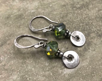 Rune - Czech Glass and Sterling Silver Earrings