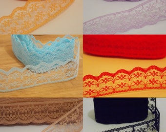1 meter fine lace with flowers Ribbon 2cm