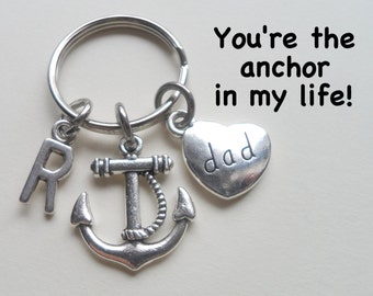 Anchor Keychain for Dad, Father's Day Gift Keychain, Keychain Gift, Dad Gift, Gift for Dad, Anchor Keychain Gift