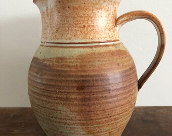 vintage brown water pitcher