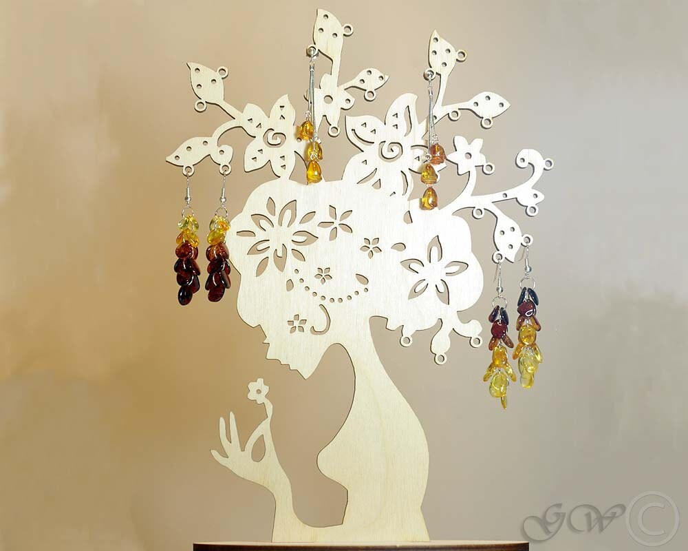 Wooden Jewelry Tree Earring TreeEarring HolderJewelry