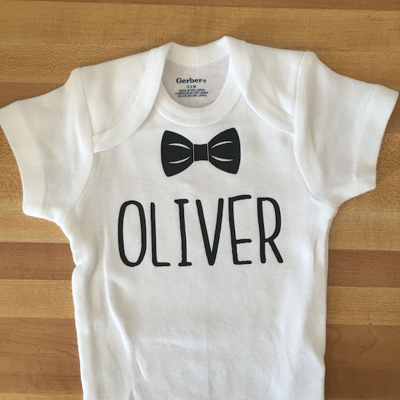 Download baby boy name onesies brand by Gerber bow tie bowtie