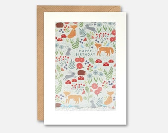 Woodland Pattern Rectangular Shakies Card by James Ellis