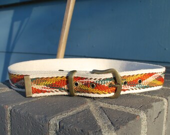 Vintage Women's Natural Woven Cotton Belt