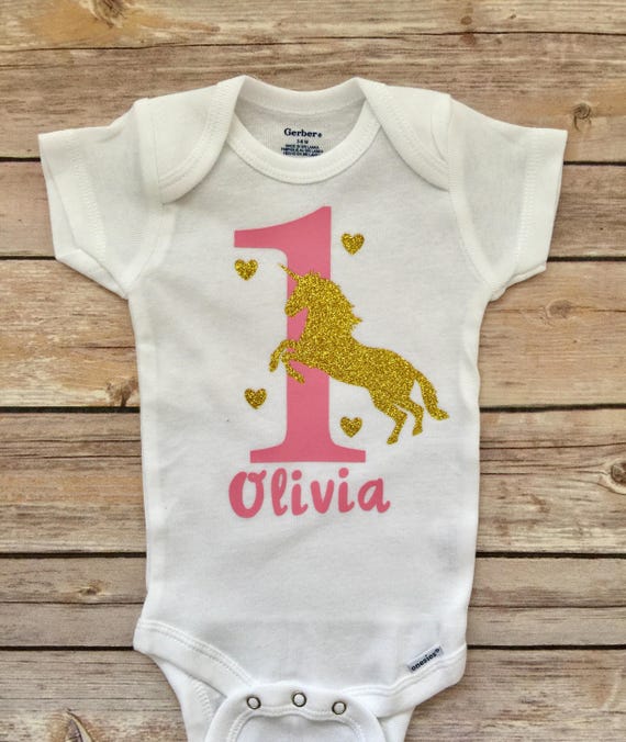 1st birthday unicorn onesie