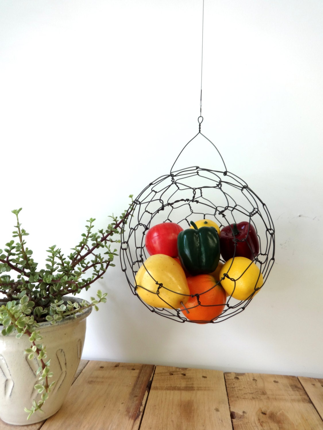 Hanging Wire Sphere Basket Large