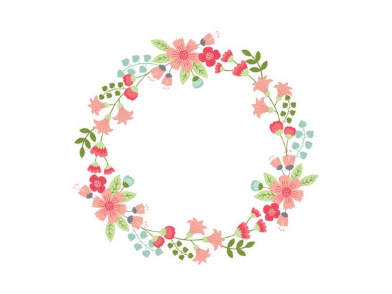 Download Floral Wreath Clipart Digital Vector Flowers Wedding