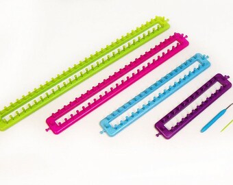Pack Tricotins rectangular Giants 6 pieces + needle & hook