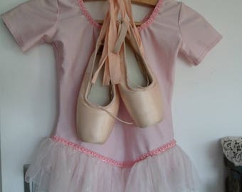 Ballet shoe dance and her leotard, romantic decor, point dance, pair of shoe, classic ballet slipper sylphid