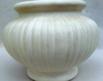 Vintage Matte White Art Pottery Vase