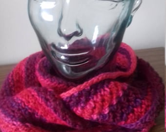 Pink Multi Twisted Cowl