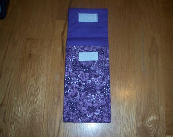Purple Flowered Tampon Case