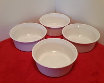 vintage corningware french white individual casserole dishes set of 4, F-16-B 500 ml, large ramekins