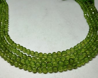 AAA Natural Peridot Facetd Round Balls,Peridot Round Balls,Plain Round Balls Width :-- 5 mm (approx.) Length 13 inch