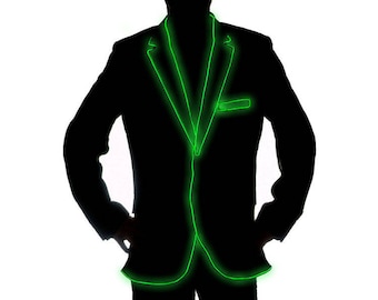 Light Up El Wire Suit Jacket Costume
