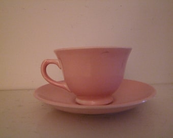 Pink LuRay Cup and Saucer Taylor Smith and Taylor