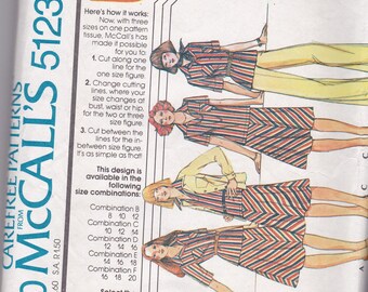 McCalls 5123 Vintage Pattern Womens Shirt/Jacket, Tunic Top, Pants and Skirt Size 12, 14, 16 UNCUT
