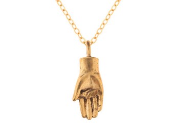 Tiny Open Hand Necklace- Symbol of Protection