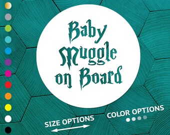muggle decal, hp decal, potter car decal, muggle baby, muggle, harry potter decal, baby muggle, baby on board decal, baby car decal