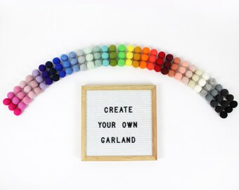 Custom Pom Pom Garland | Felt Ball Garland | Nursery Decor | Birthday Banner | Felt Pom Pom Garland | Pompom Garland | Create Your Own