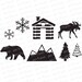 Mountain SVG - Cabin SVG - Woodland Svg - Camping SVG - Christmas Svg - Cabin Clip Art - Mountains are Calling Svg - Cricut Cut Files