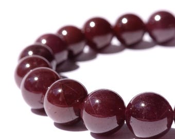 8mm Star Garnet Stretch Bracelet / January Jewelry Gift / January birthstone