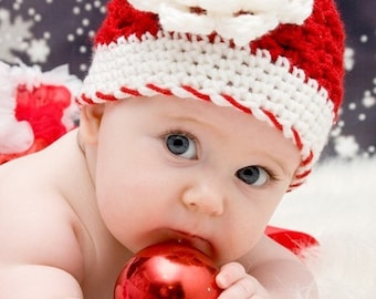 Christmas Newborn Baby Girl Hat Beanie