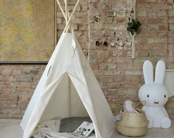 Tipi Kids Play Teepee Tent MONOCHROME LittleNOMAD / wigwam WINDOW