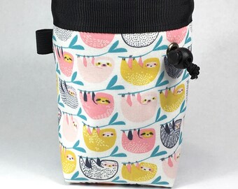 Chalk bag, Sloth, Climbing Chalk Bag, Chalk bag Climbing, Rock Climbing Chalk bag, Chalkbag, Climbing Gear, Sloth Chalk bag, Pink