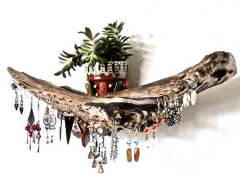 Driftwood Jewelry Hanger, Earring Tree, Earring Hanger, Jewelry Rack, Jewelry Display, Necklace Hanger, Earring Display, Beach Decor