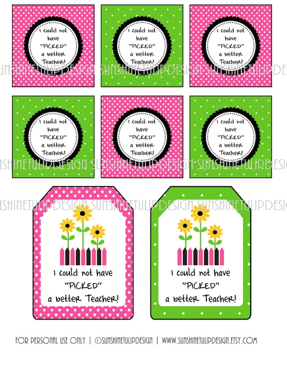 This is a picture of Transformative Teacher Appreciation Tags Printable This is an image of Transformative Teacher Appreciation Tags Printable