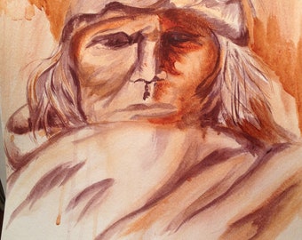 Native American Painting - "Resolute"