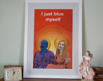 Arrested Development poster, I just blue myself Print, Tobias Fünke and Lindsay Bluth Fünke, paper art print