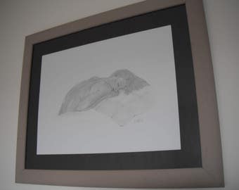 Original pencil drawing.