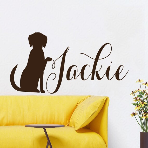 Dog Wall Decals Pet Personalized Nickname Grooming Salon Puppy